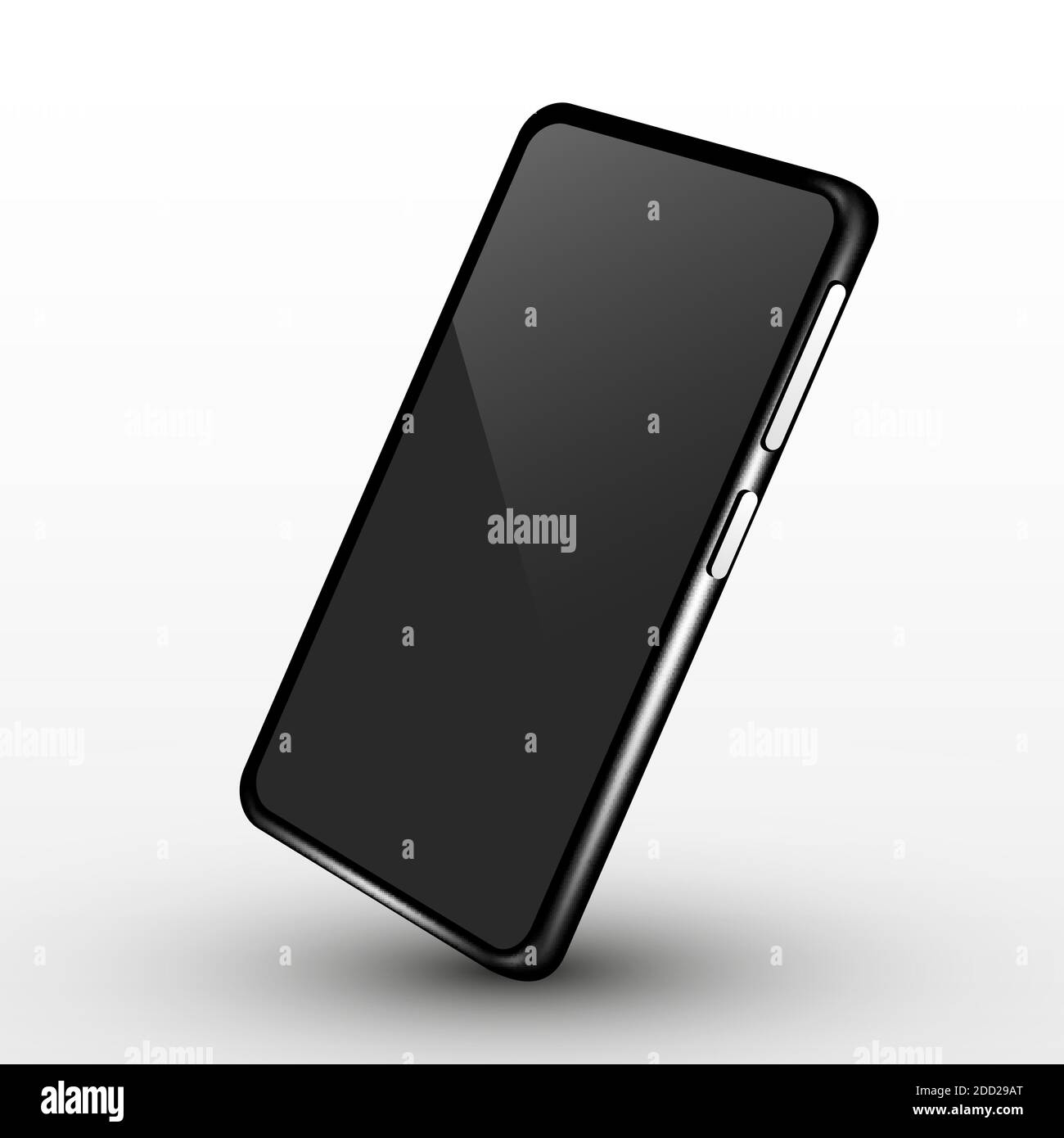 Realistic smartphone mockup. Cellphone frame with blank display isolated template. Mobile device