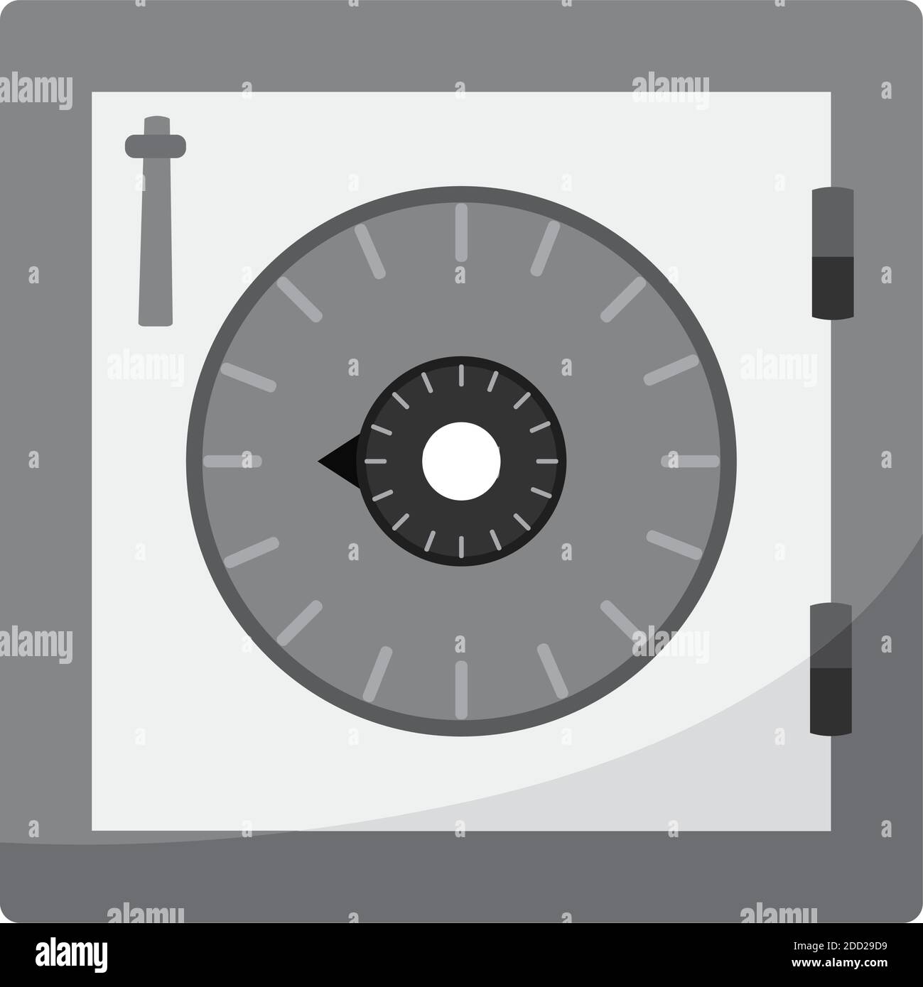Isolated strongbox grey in white background financial icon- Vector Stock Vector