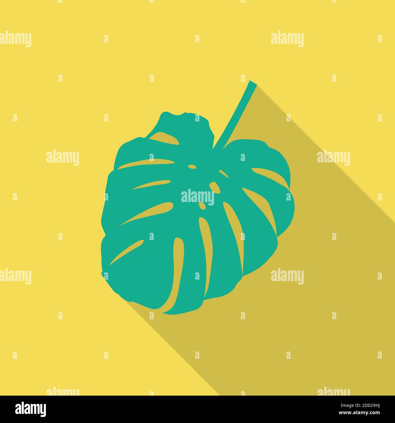 leaf monsters Icon with Long Shadow. Vector Illustration EPS10 Stock Vector