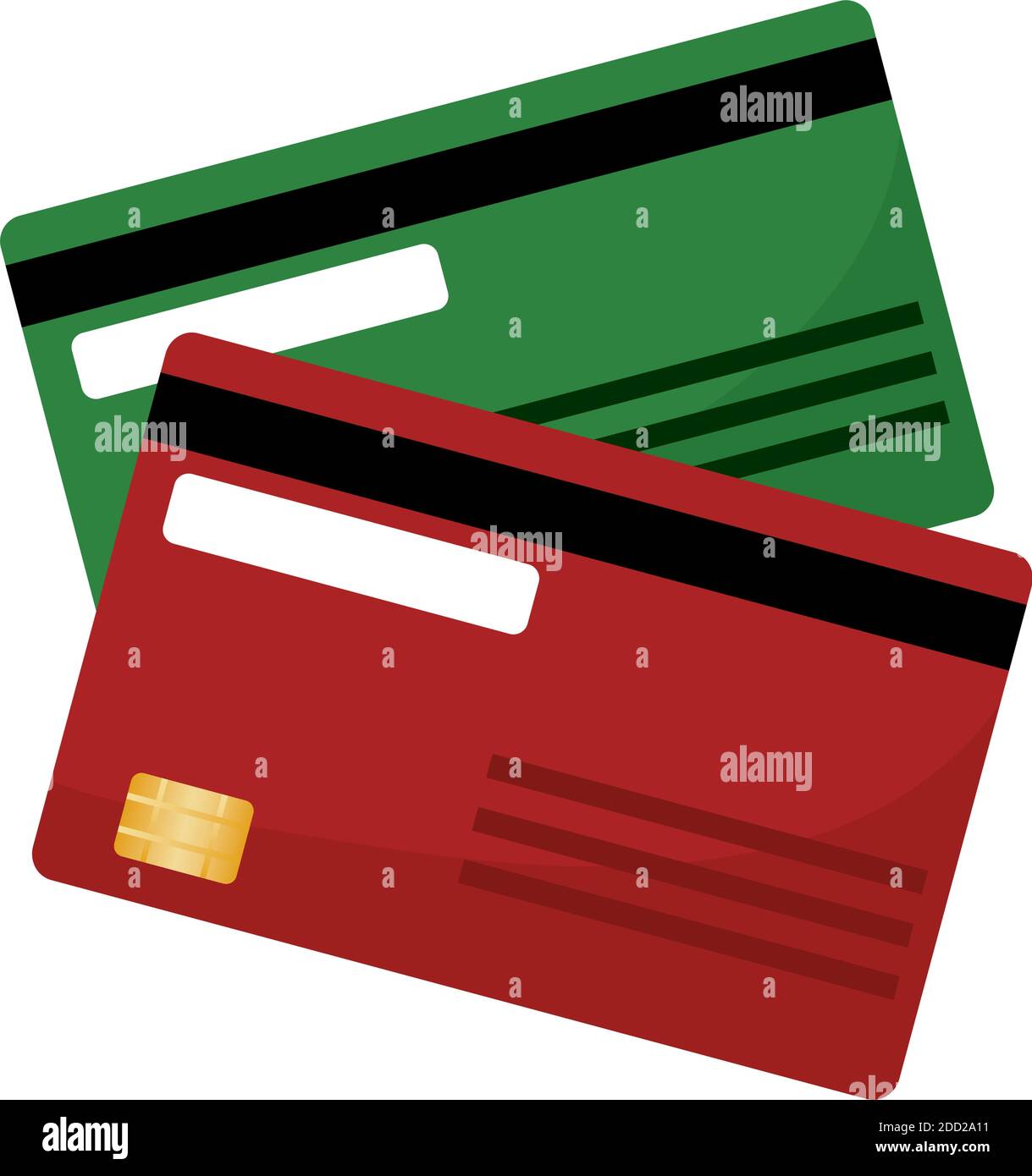 Isolated credit cards in white background financial icon- Vector Stock ...