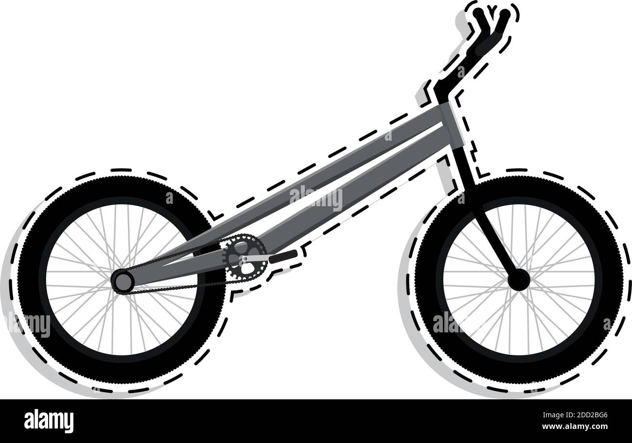 Urban bike in white background icon Sticker- Vector Stock Vector Image ...