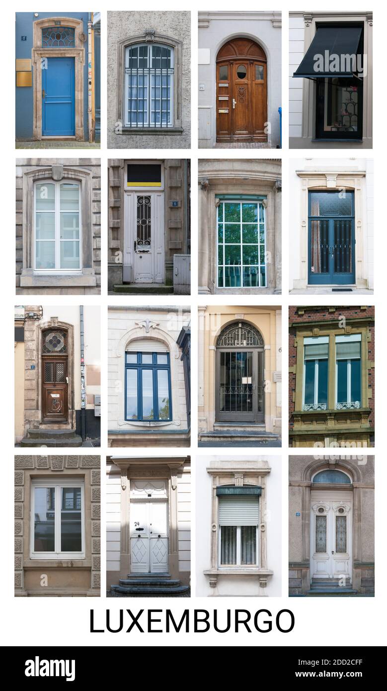 urban views of Luxemburg city and its doors Stock Photo