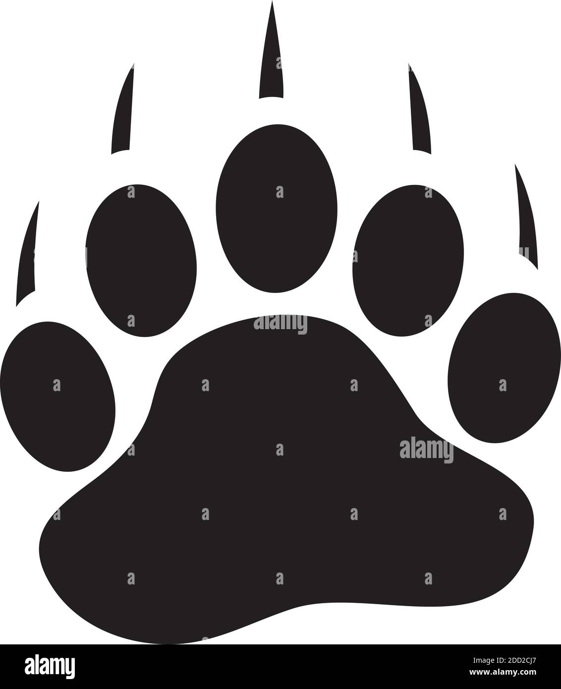 Vector Illustration Of A Bear Paw Print Stock Vector Image Art Alamy