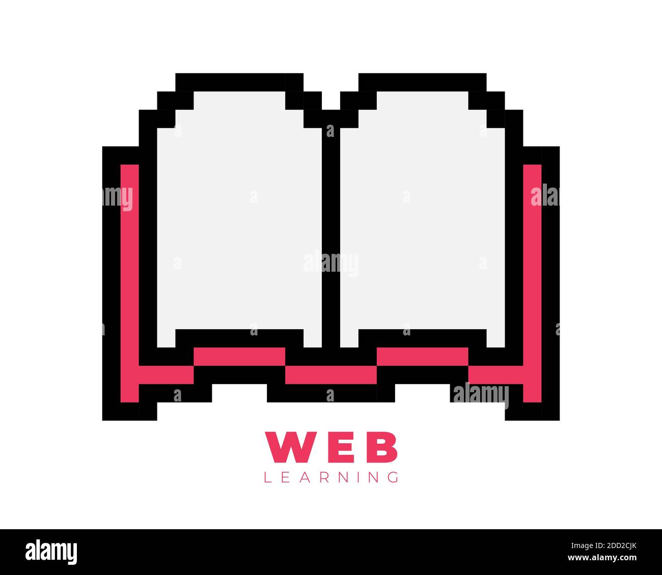 Book - pixel icon. Vector Illustration. E-learning concept . Web ...