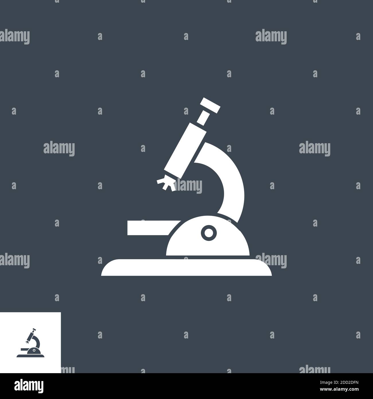 Microscope related vector glyph icon. Stock Vector