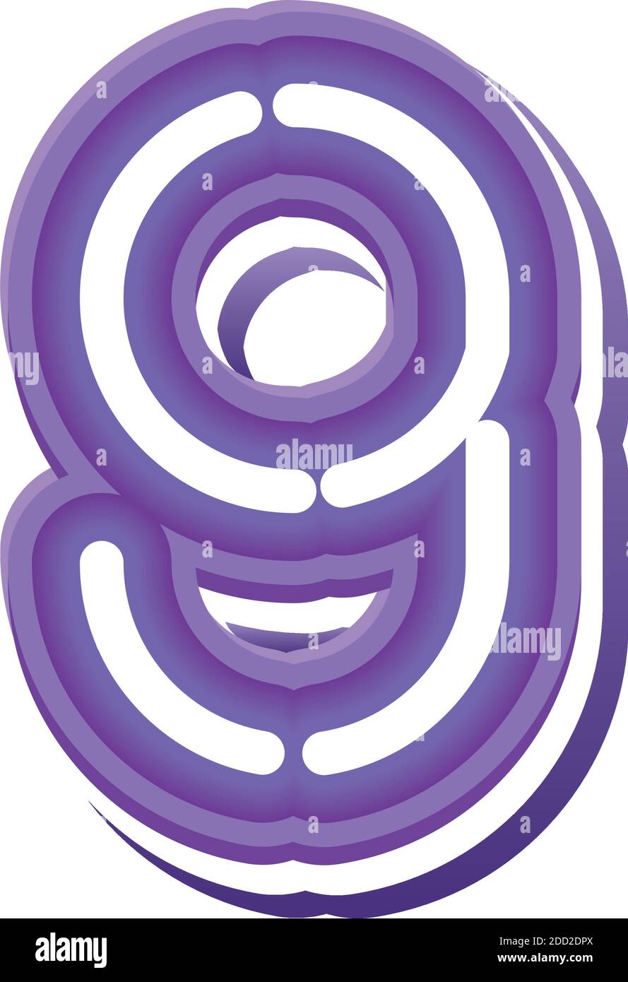 Neon number 0 Cut Out Stock Images & Pictures - Alamy