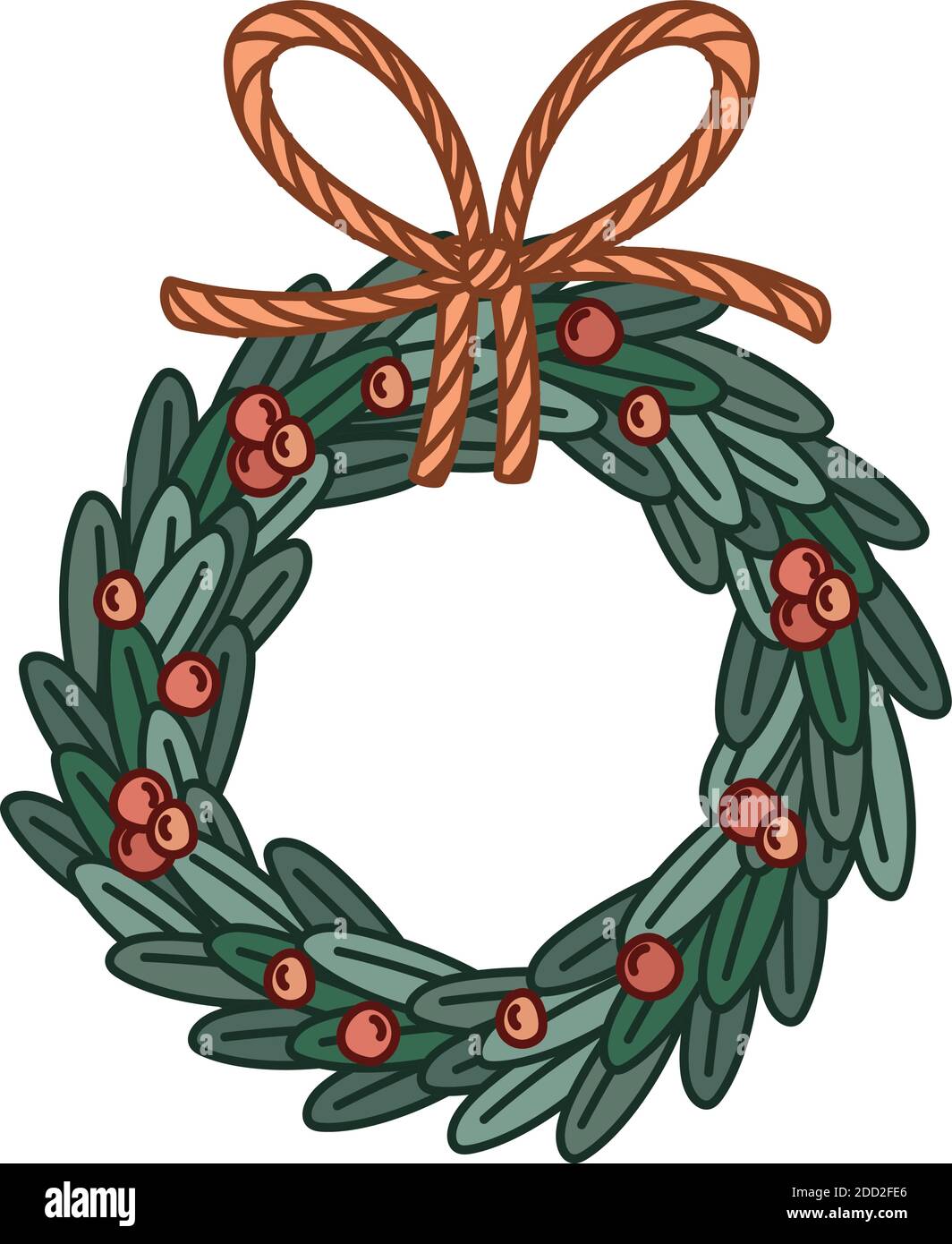 mistletoe bow custom of green color Stock Vector Image &amp; Art - Alamy