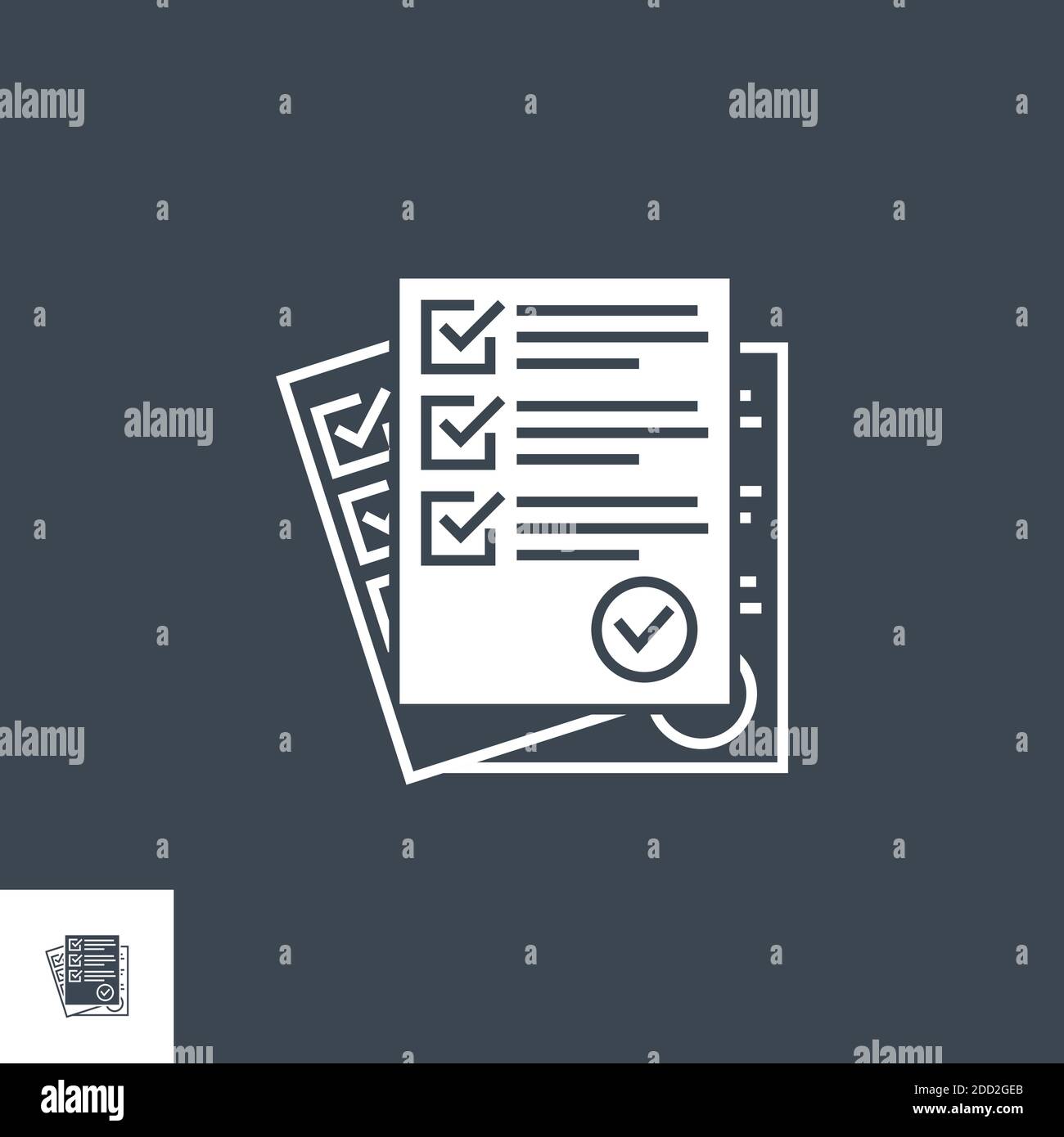 Questionnaire related vector glyph icon. Stock Vector