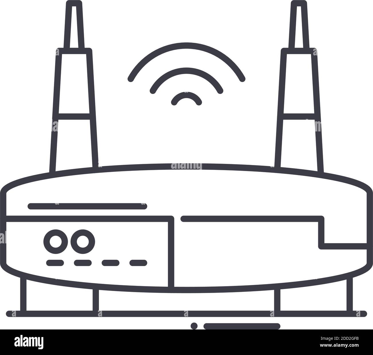 Wi fi router icon, linear isolated illustration, thin line vector, web ...