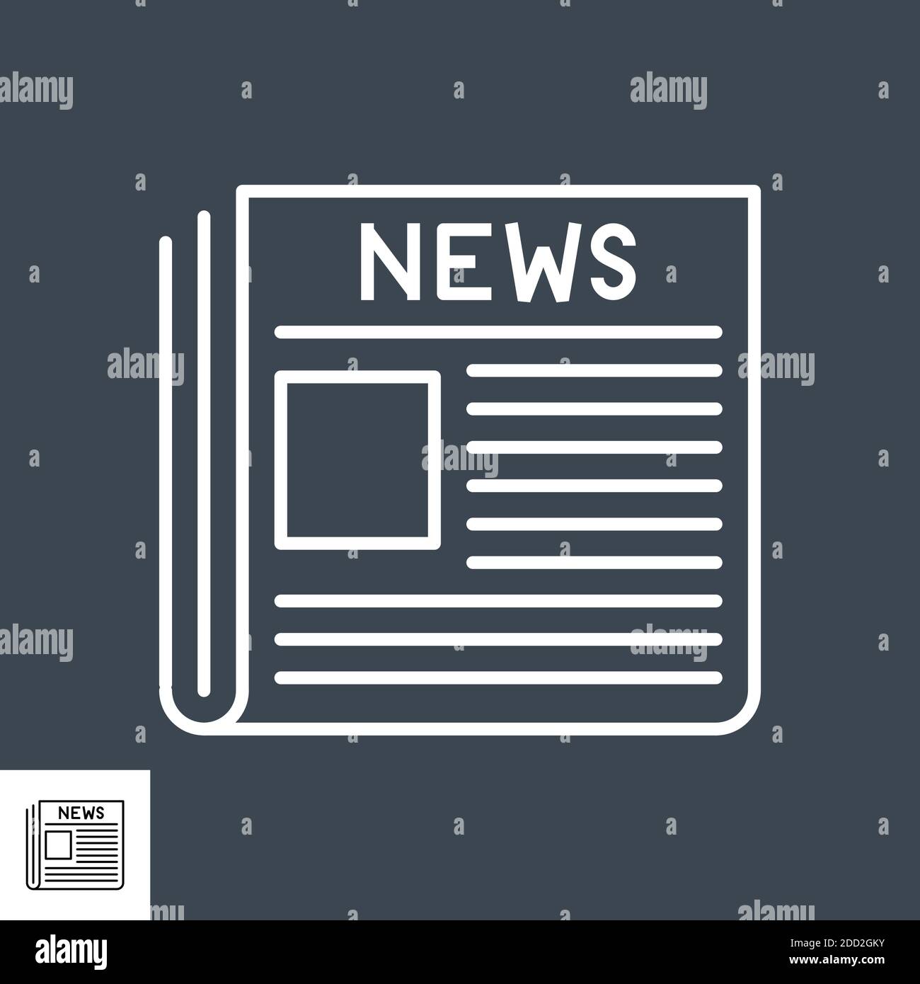 Newspaper Thin Line Vector Icon Stock Vector Image & Art - Alamy