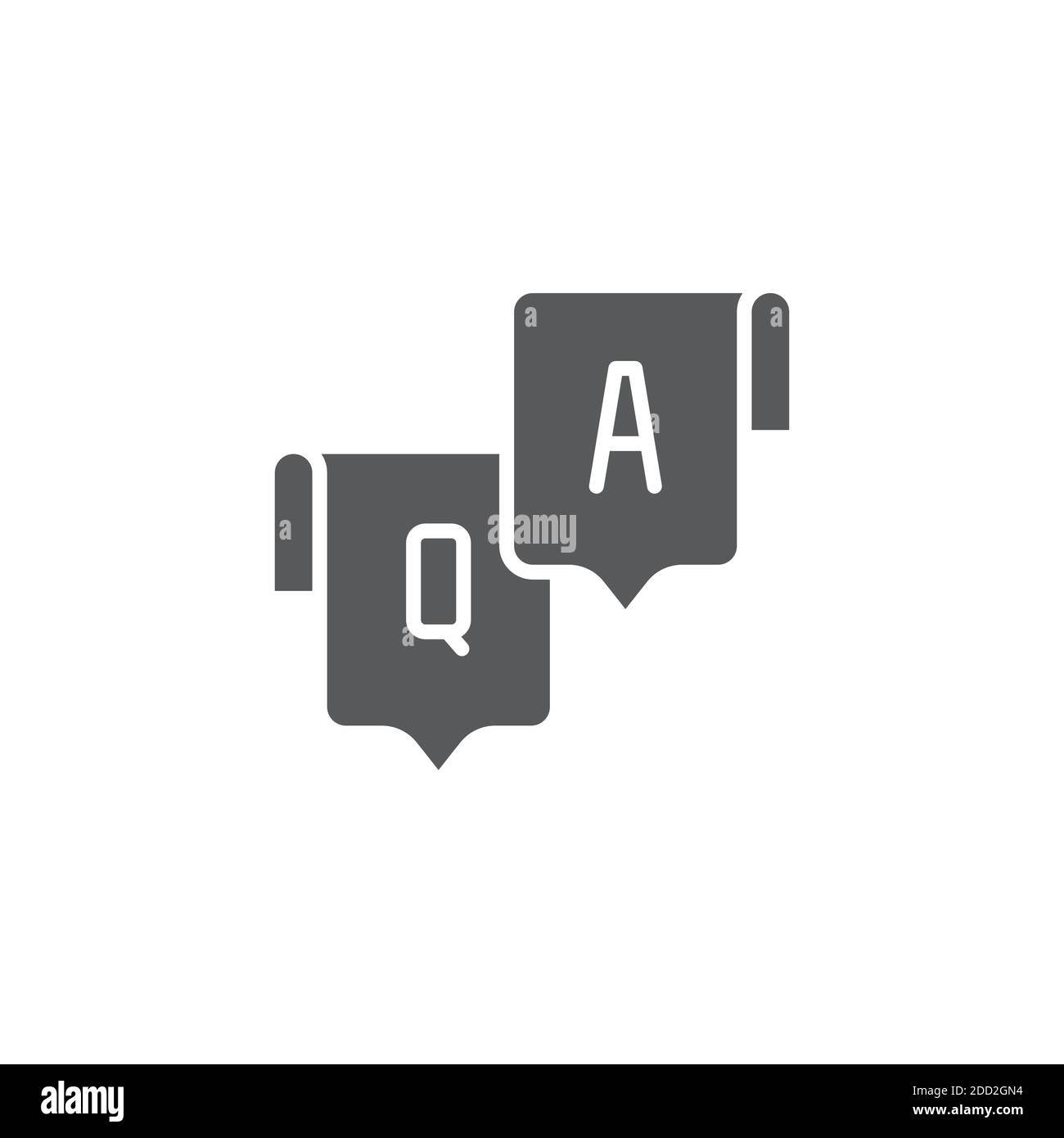 Faq icon, color, line, outline vector sign, linear style pictogram isolated on white. Symbol, logo illustration. Editable stroke. Pixel perfect Stock Vector