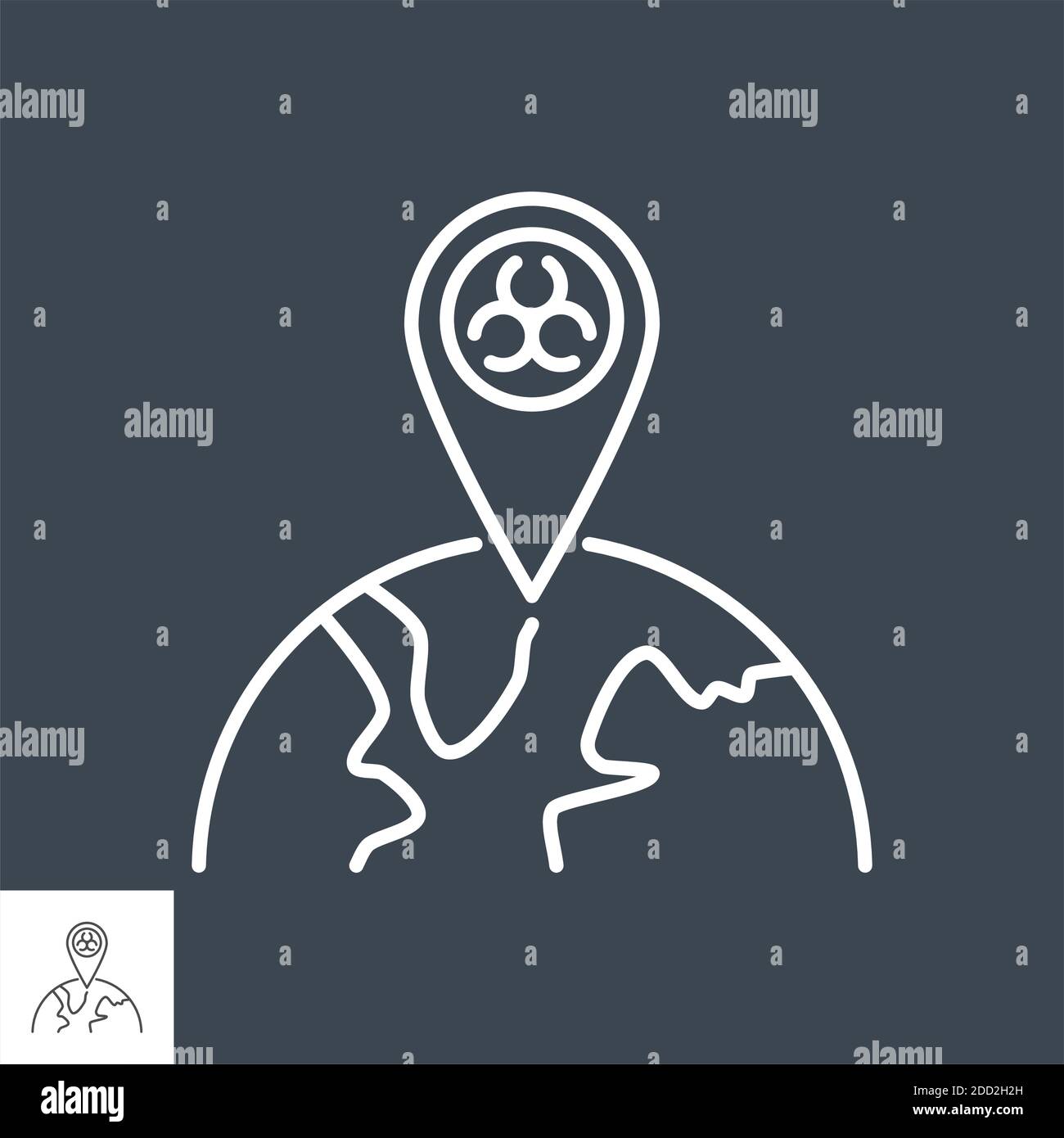 Epidemic related vector thin line icon. Stock Vector