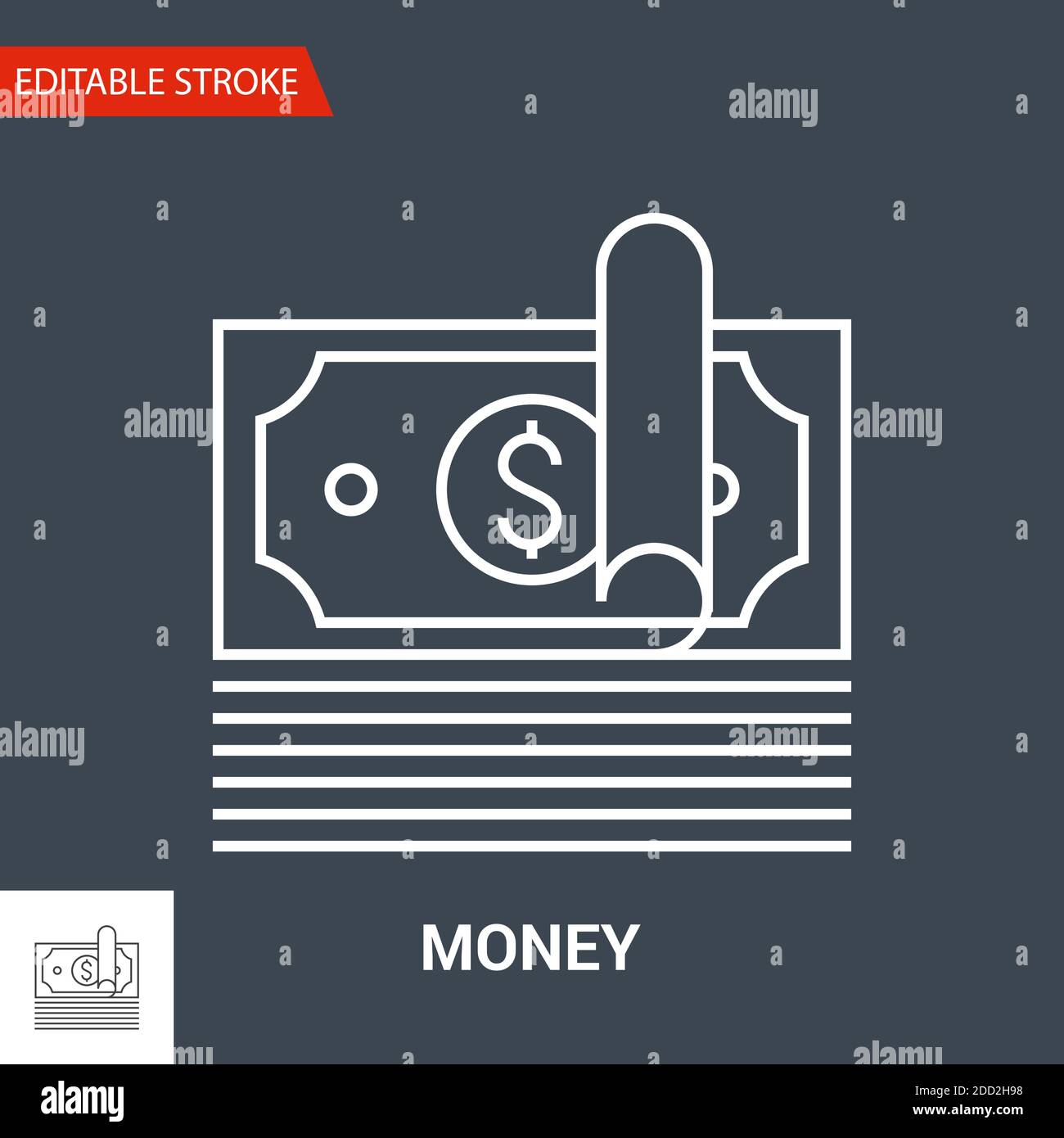 Money Icon. Thin Line Vector Illustration Stock Vector Image & Art - Alamy