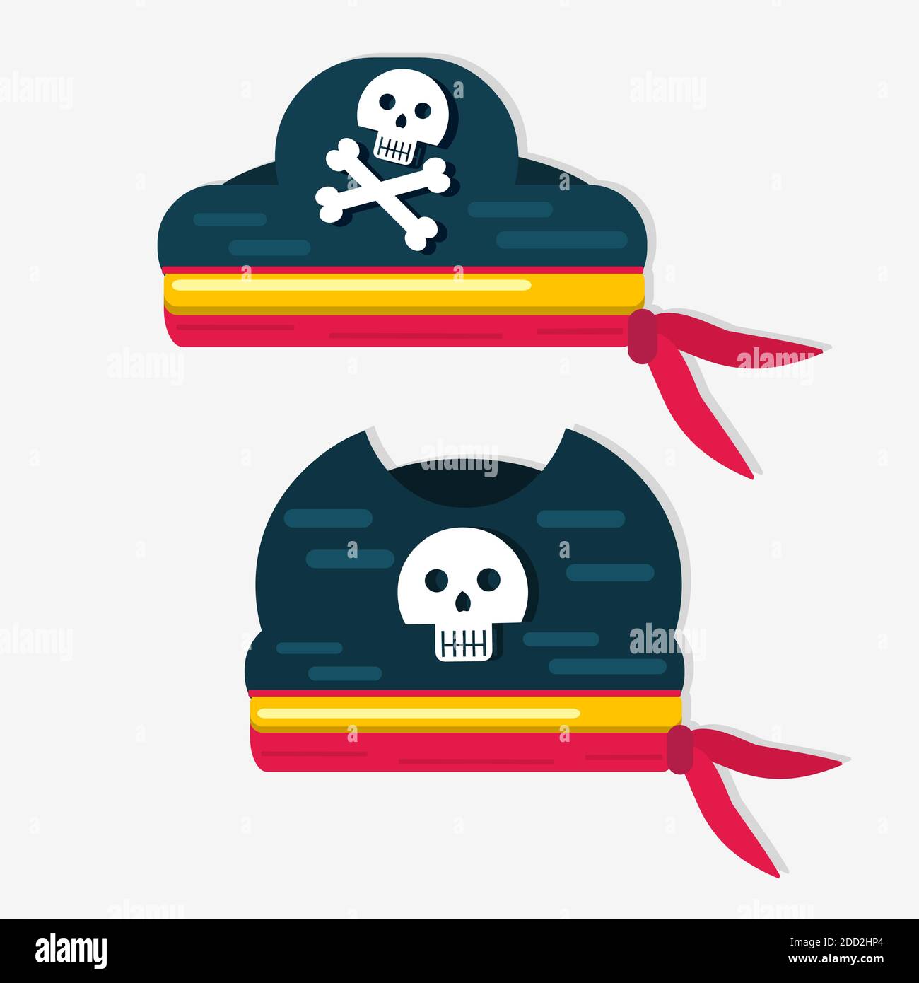 pirate hat vector illustration in flat style Stock Vector