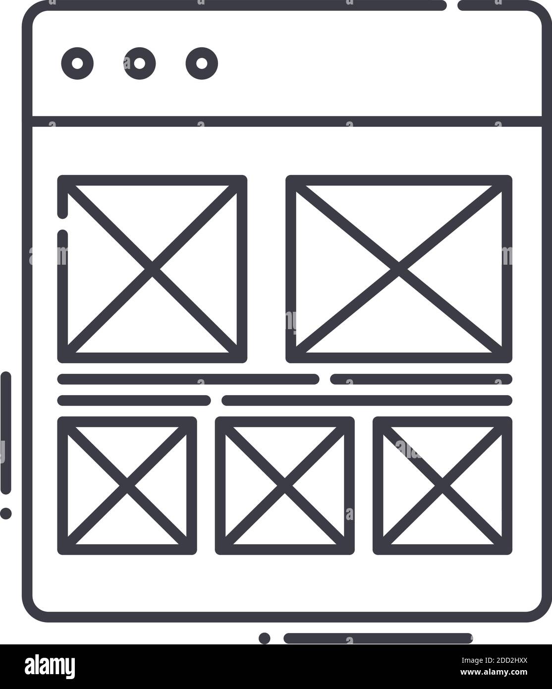 Website icon, linear isolated illustration, thin line vector, web ...
