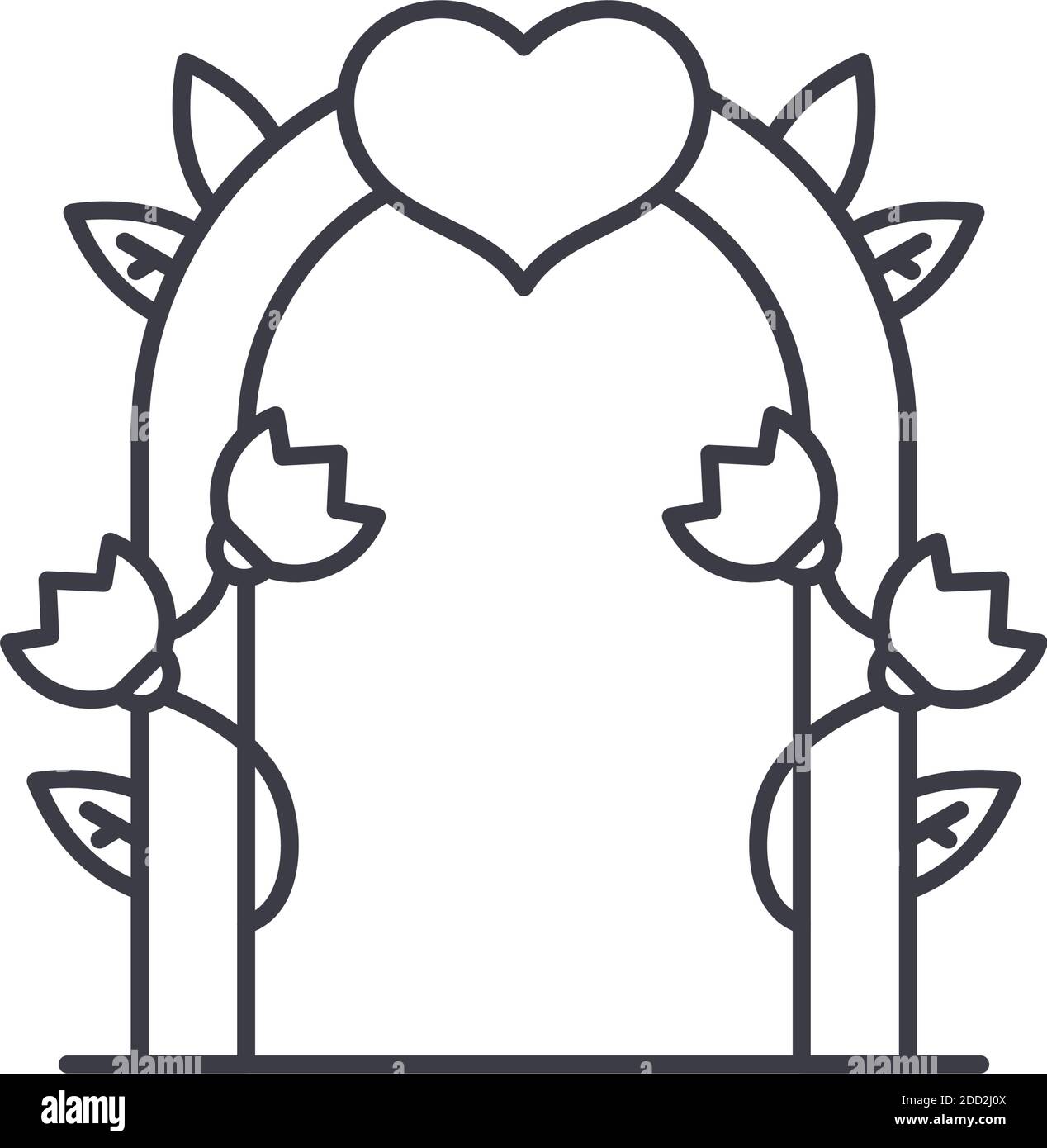 Wedding arch icon, linear isolated illustration, thin line vector, web ...