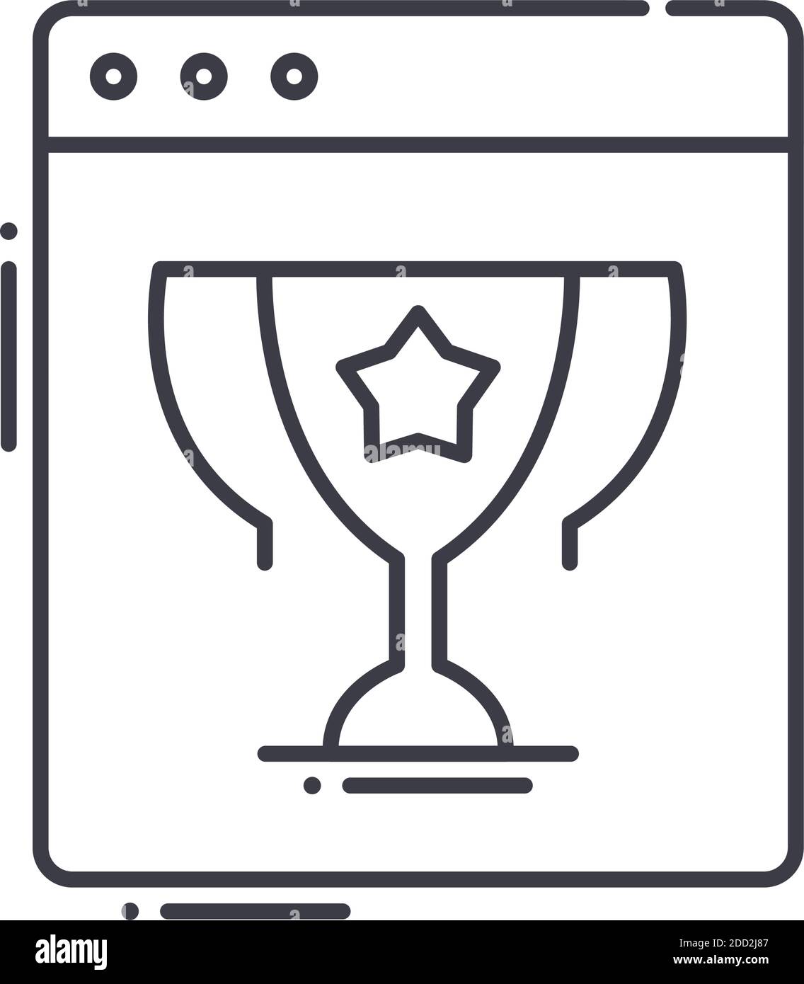 Website ranking icon, linear isolated illustration, thin line vector ...