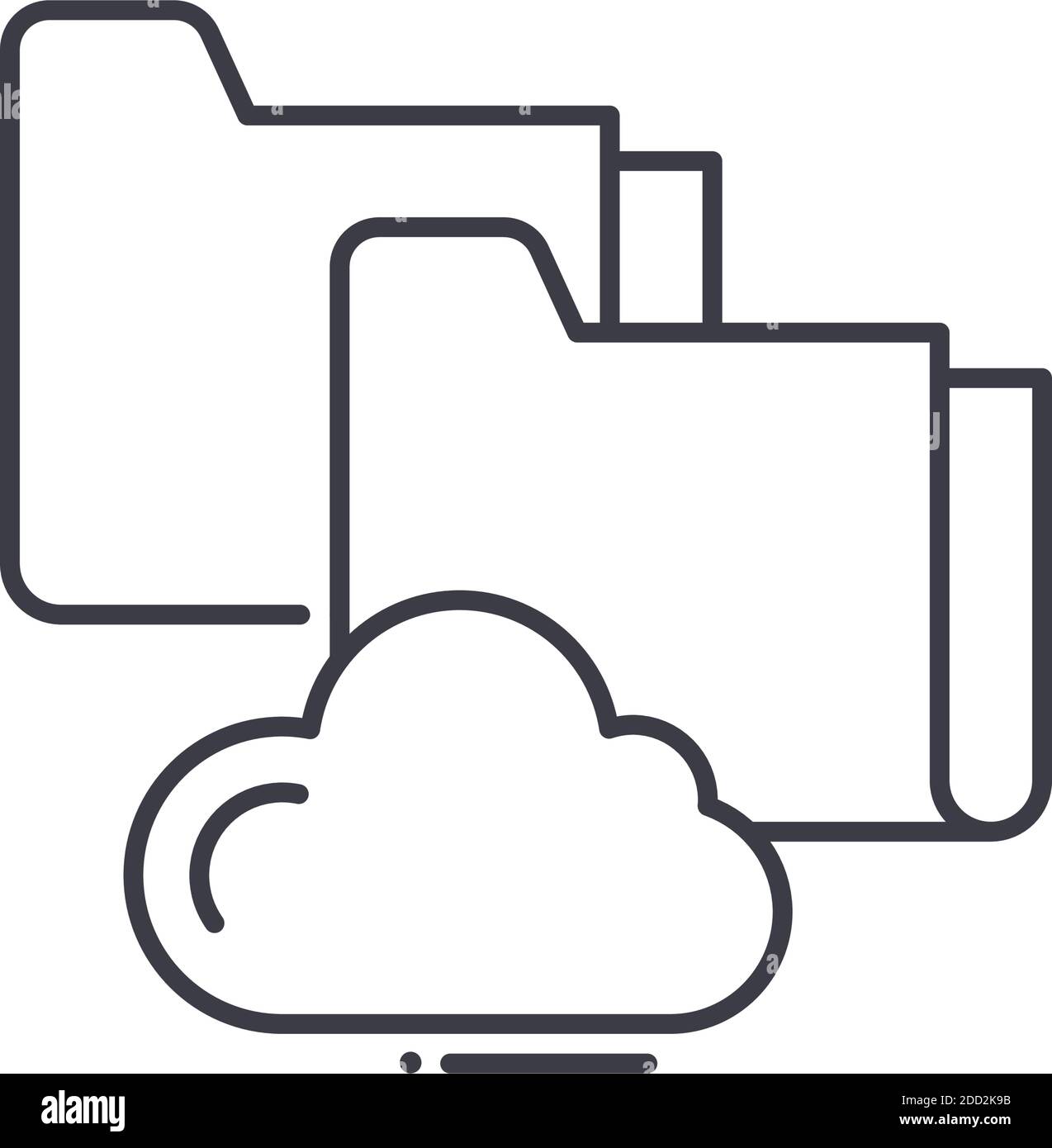 Web data storage icon, linear isolated illustration, thin line vector ...