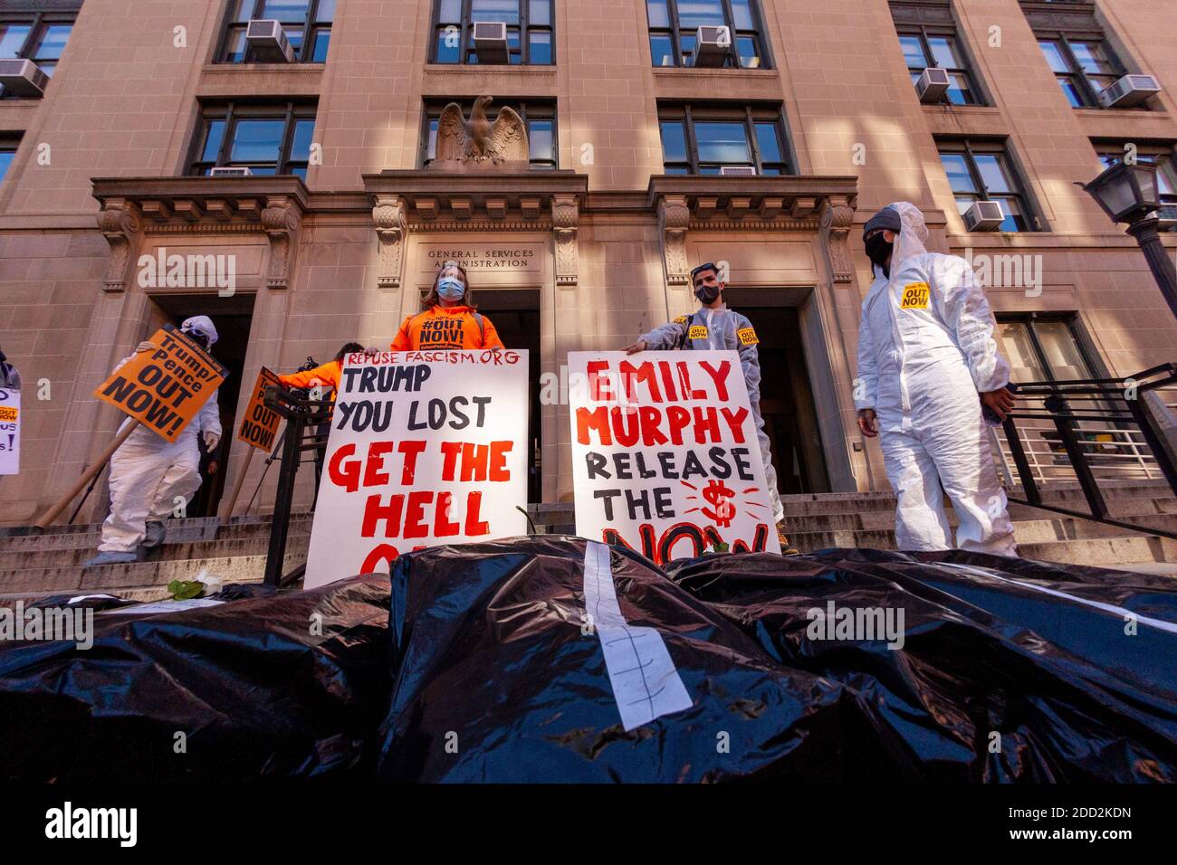 Washington, DC, USA, 23 November, 2020. Pictured Members of Refuse