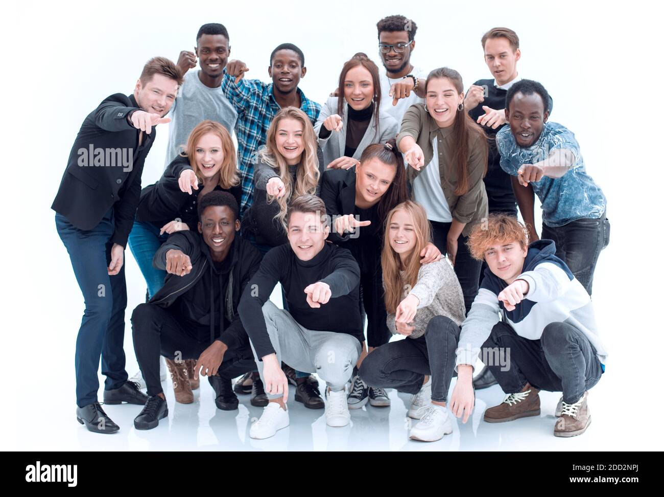 group of happy young people standing together Stock Photo - Alamy