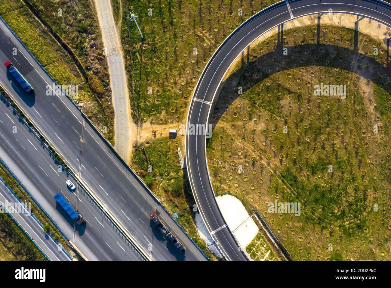 Henan province even huo high-speed (G30) and the north of high-speed (G59) each intersection Stock Photo