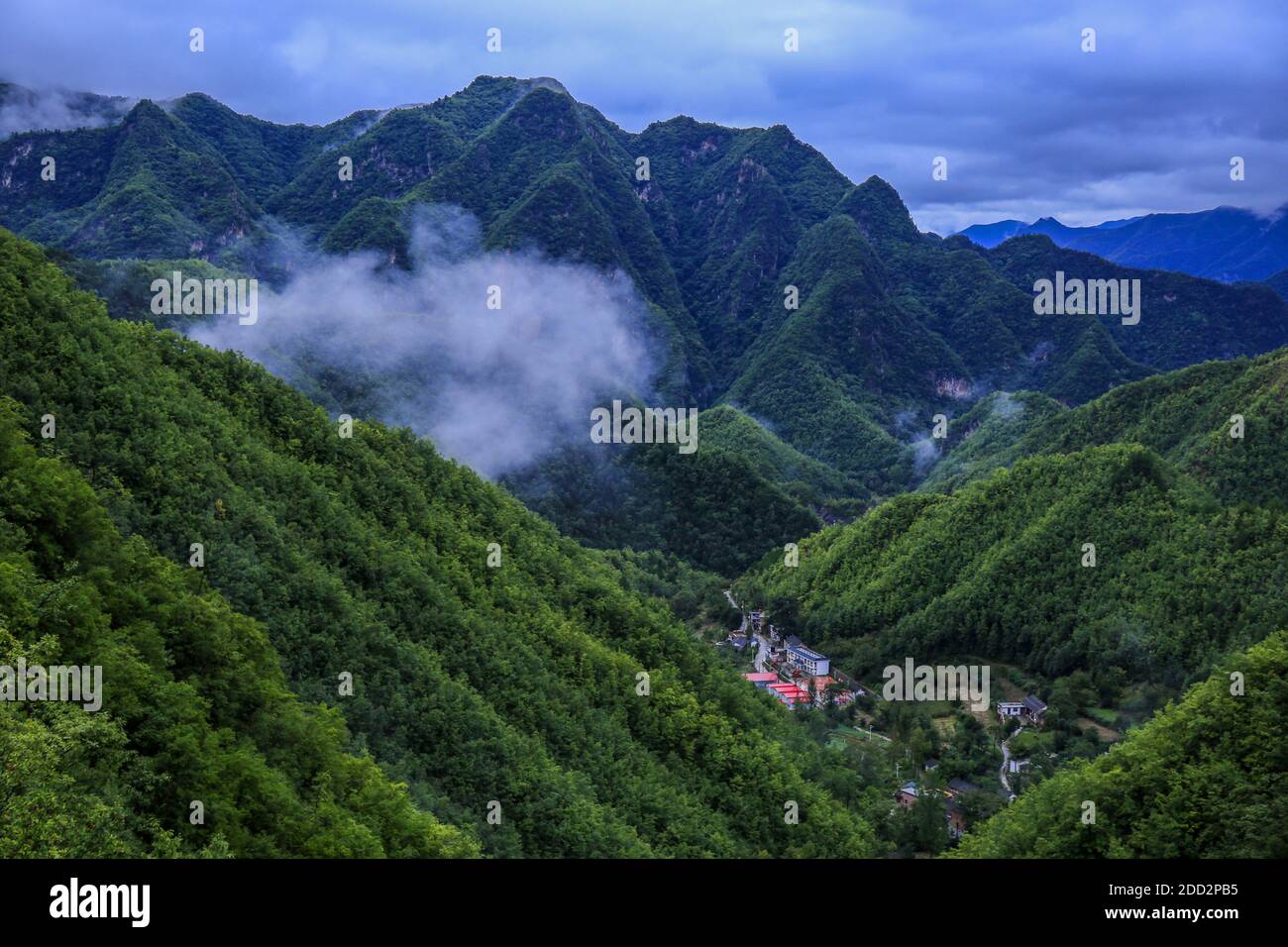 Funiu district of western henan in the cloud Stock Photo