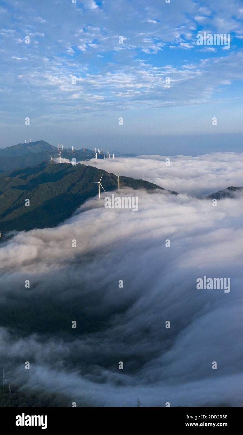 The western mountainous area wind farms Stock Photo Alamy