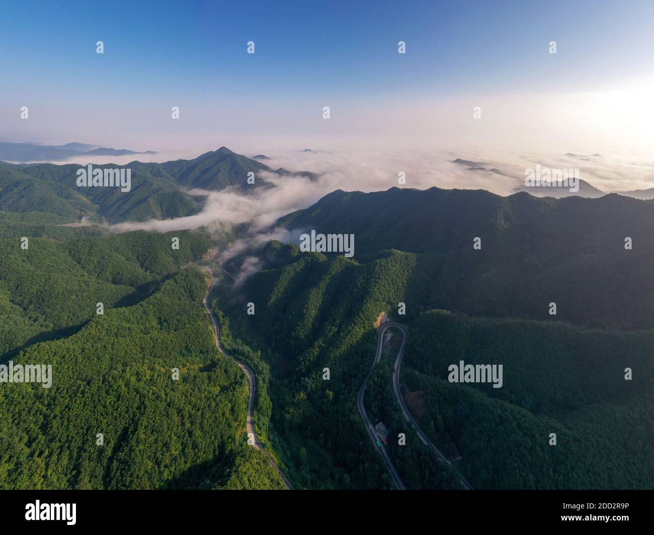 209 national highway across the western mountains Stock Photo