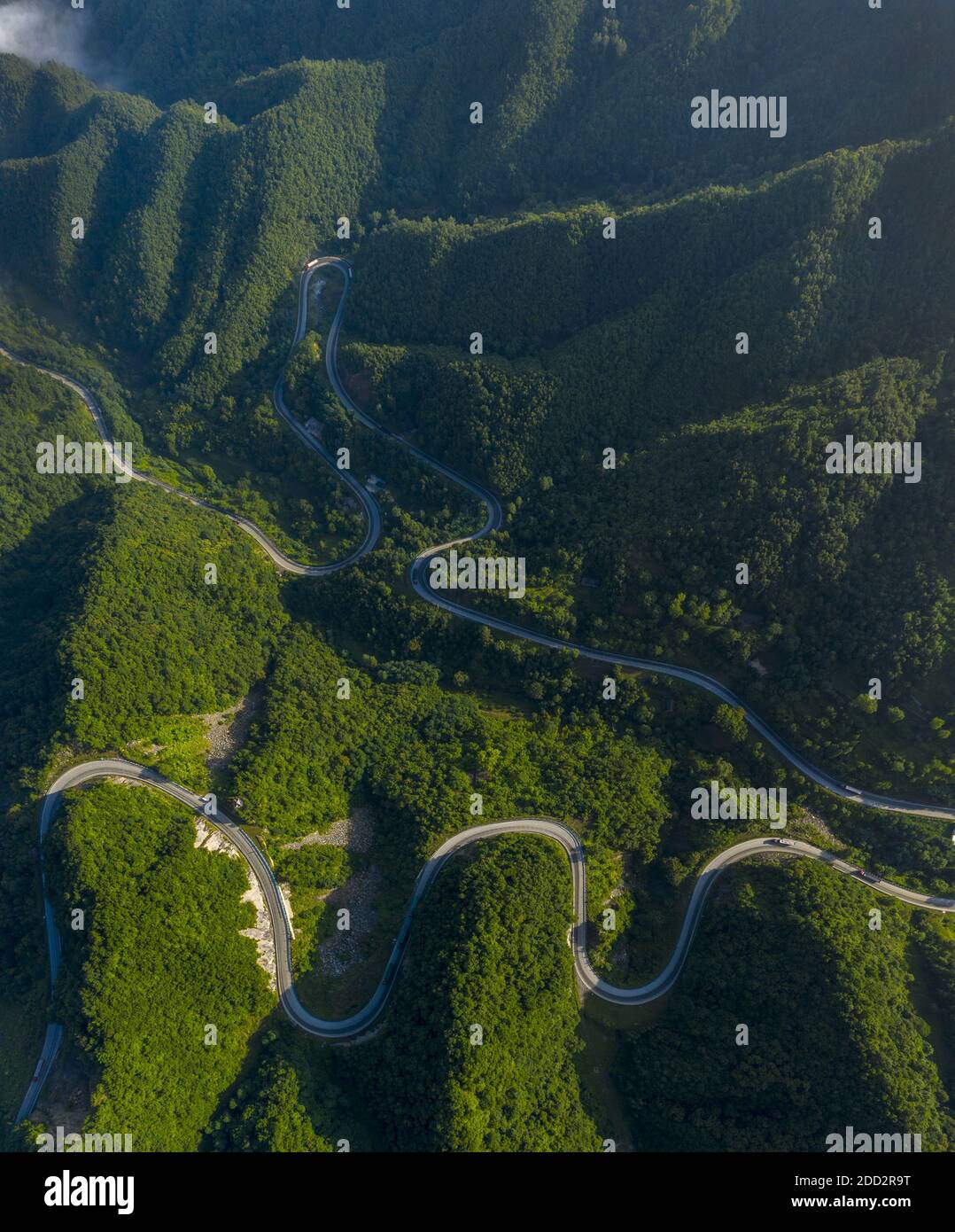 209 national highway across the western mountains Stock Photo