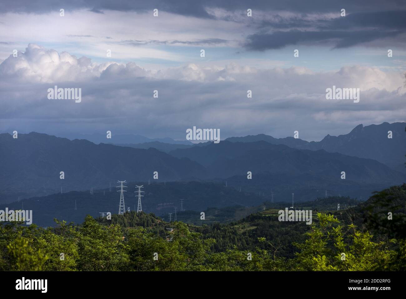 Funiu district of western henan rural power grids Stock Photo