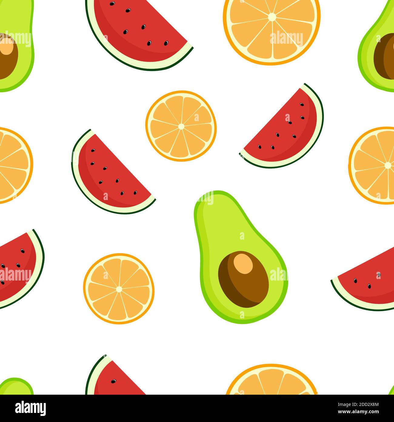 Fruits seamless pattern vector illustration Stock Photo - Alamy