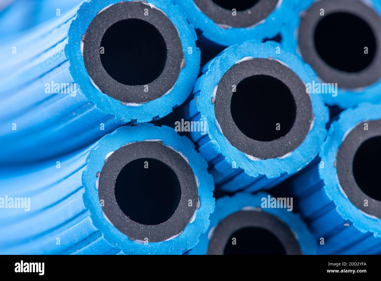 Group oxygen hose for industrial application close-up Stock Photo