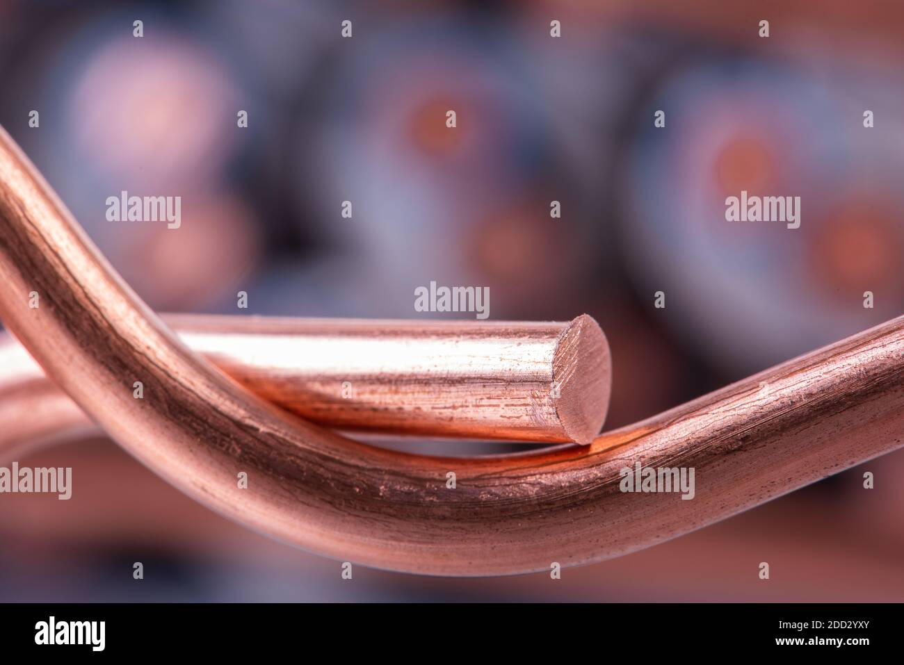 Macro of Copper Wire Used in Energy Industry Stock Photo Alamy