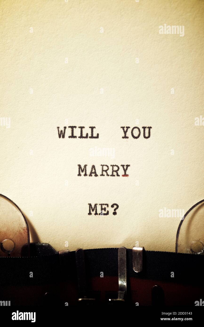 Will You Marry Me High Resolution Stock Photography And Images Alamy