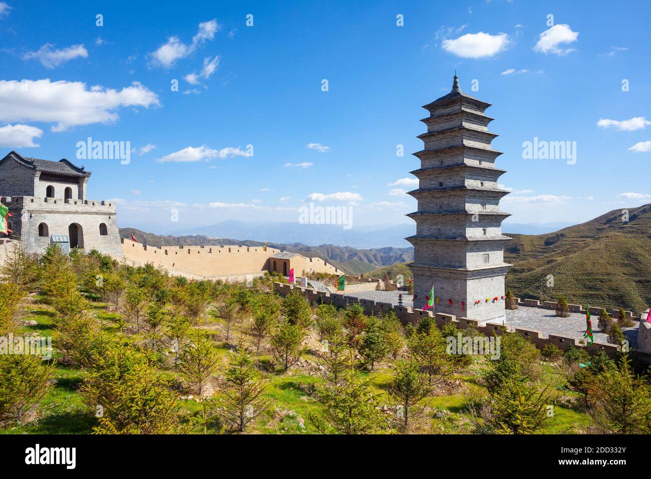Yanmenguan the ancient Great Wall 009 Stock Photo