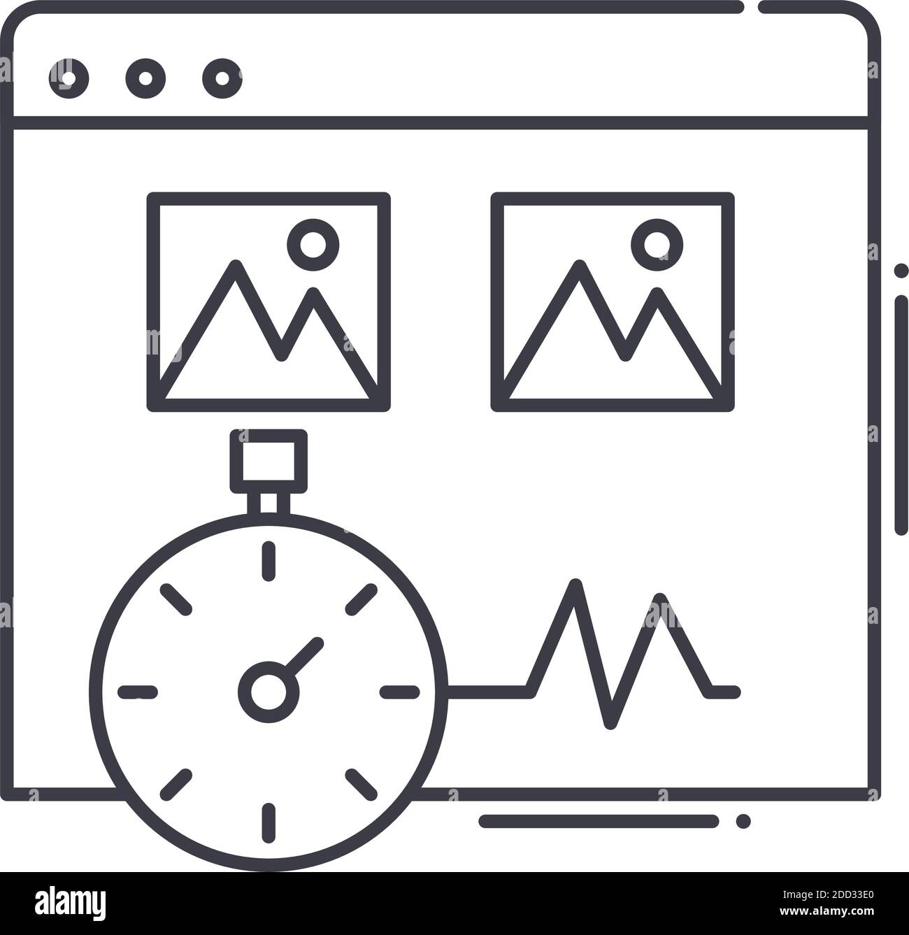 Page speed icon, linear isolated illustration, thin line vector, web ...