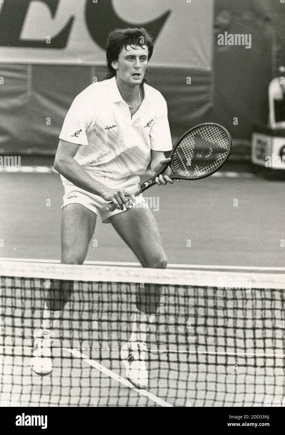 Italian tennis player Paolo Canè, Sweden 1986 Stock Photo Alamy