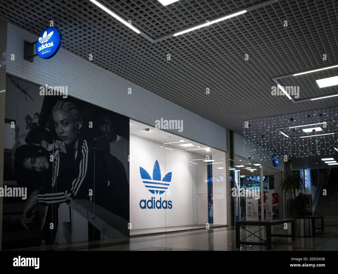 2020: storefront of the Adidas Stock Photo