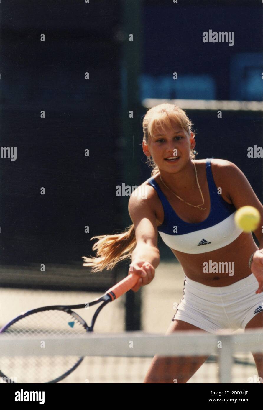 Russian tennis player Anna Kournikova, 1997 Stock Photo