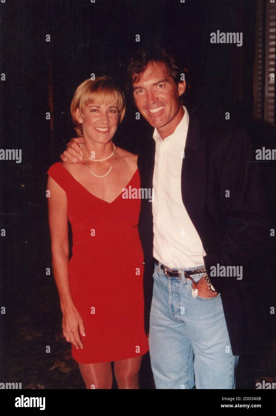American tennis player Chris Evert and husband Andy Mill, 1994 Stock Photo