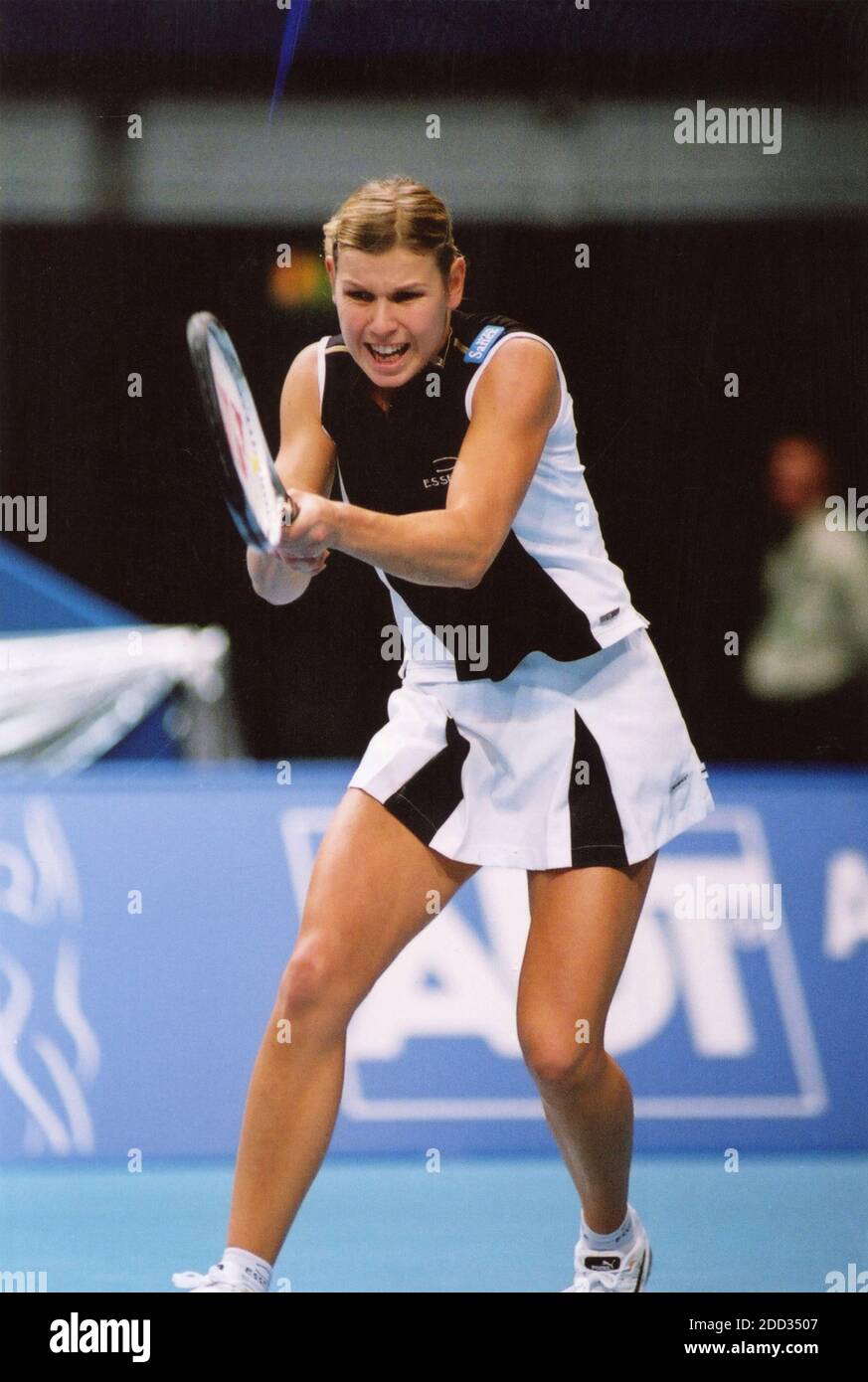 German tennis player Anke Huber, Sanex Chaps, Munich, Germany 2001 Stock Photo Alamy