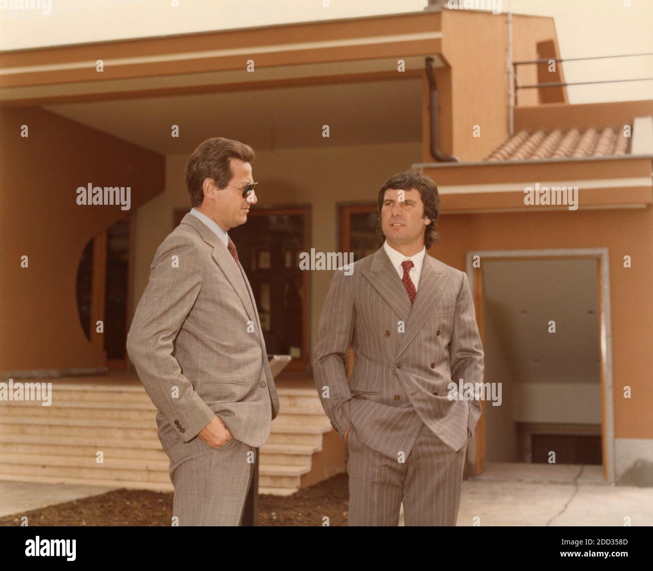 Italian tennis team president Paolo Galgani at the opening of Tennis Club Le  Colline, Italy, 1980s Stock Photo - Alamy