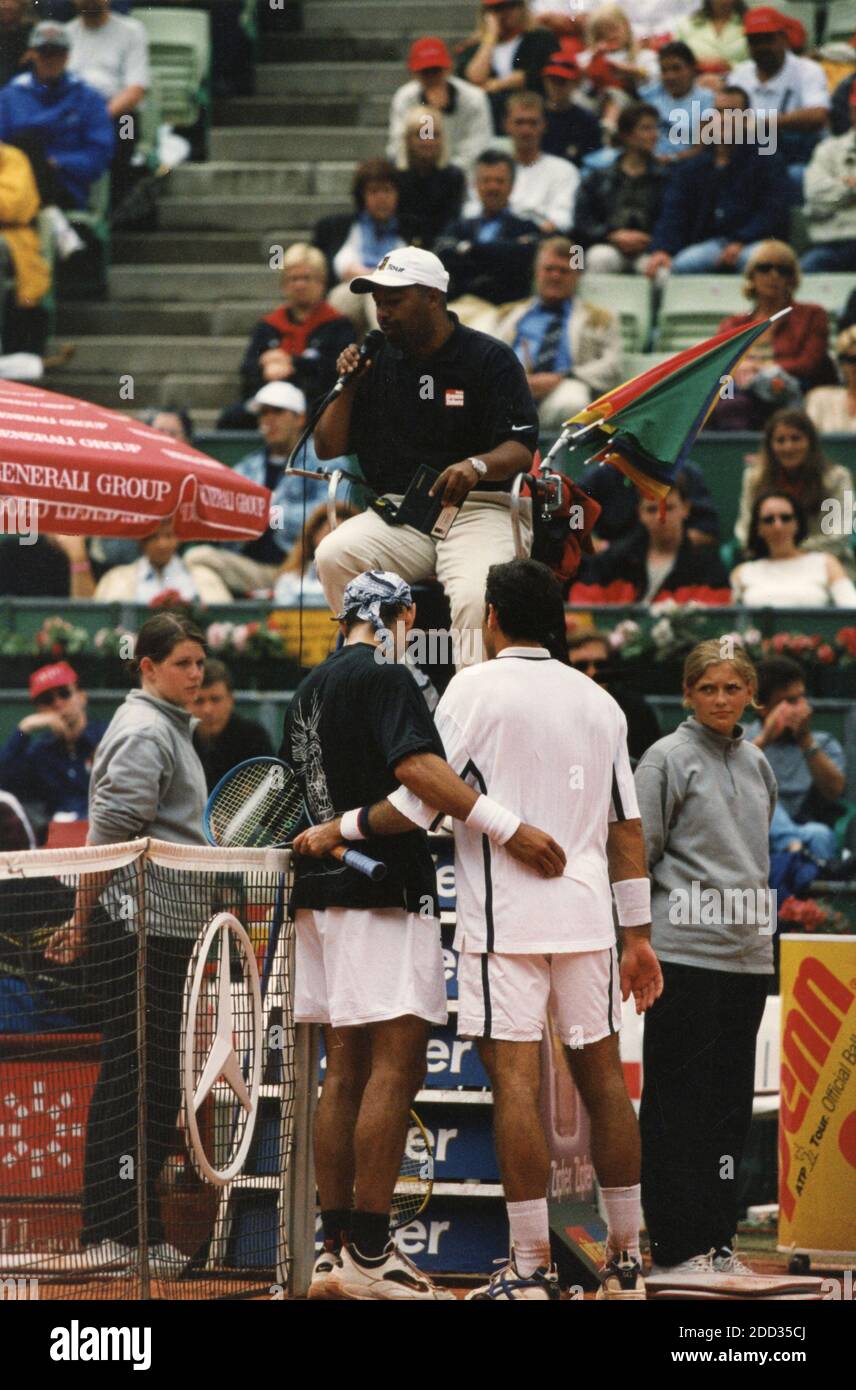 Unidentified Spanish tennis players, 2000s Stock Photo