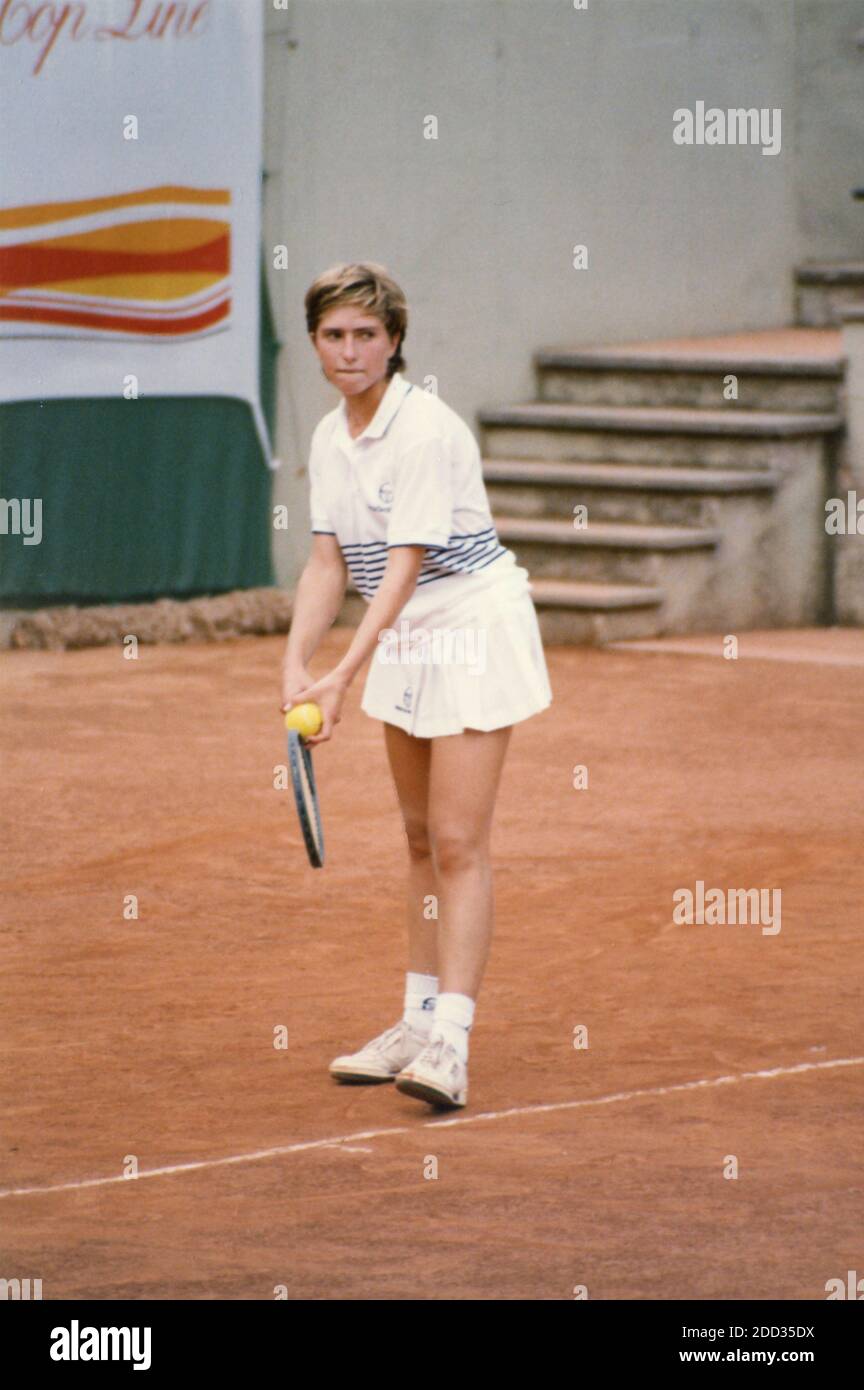 Italian tennis player Laura Golarsa, 1980s Stock Photo - Alamy