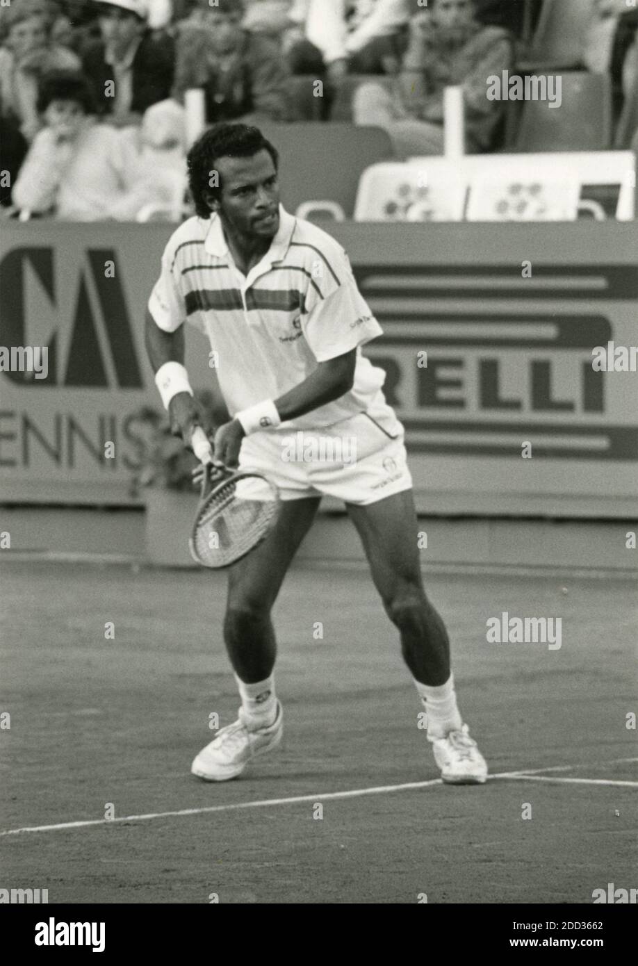 Haitian tennis player Ronald Agenor, 1980s Stock Photo - Alamy