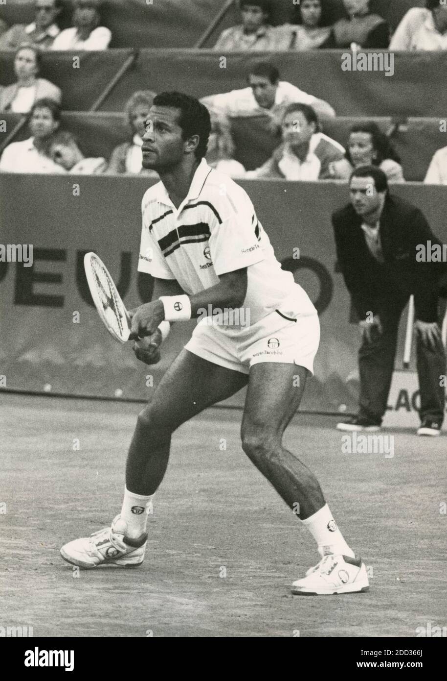 Haitian tennis player Ronald Agenor, 1980s Stock Photo - Alamy