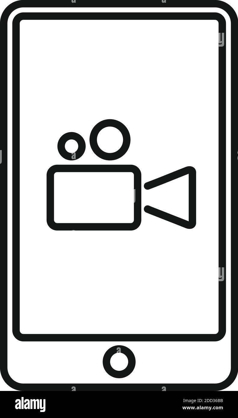 Fashion video recording icon, outline style Stock Vector Image & Art ...