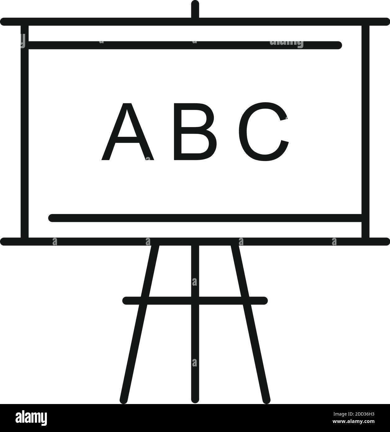 Banner speech therapist icon, outline style Stock Vector