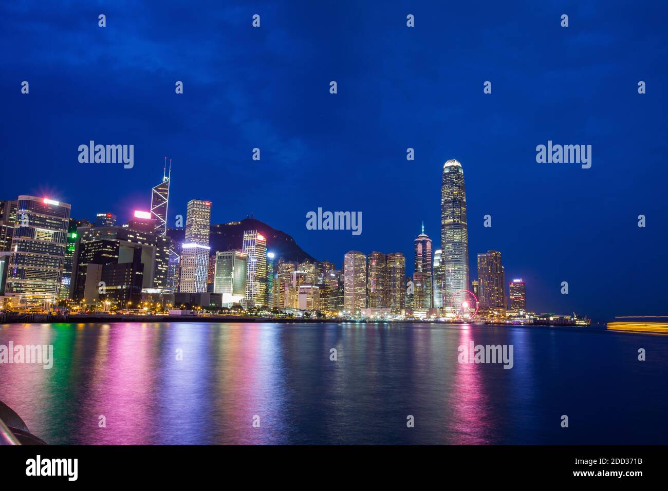 Hong Kong city at night Stock Photo - Alamy