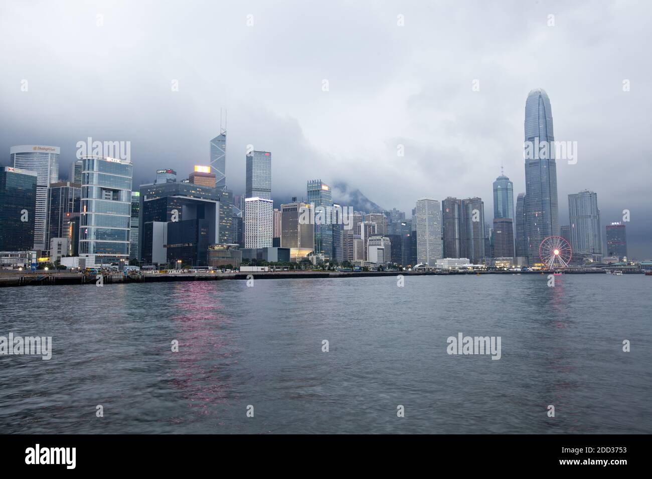 Hong Kong city at night Stock Photo - Alamy